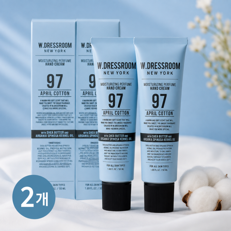 가을 핸드크림 추천｜더블유드레스룸 퍼퓸 핸드크림 97 에이프릴코튼 50ml 2개