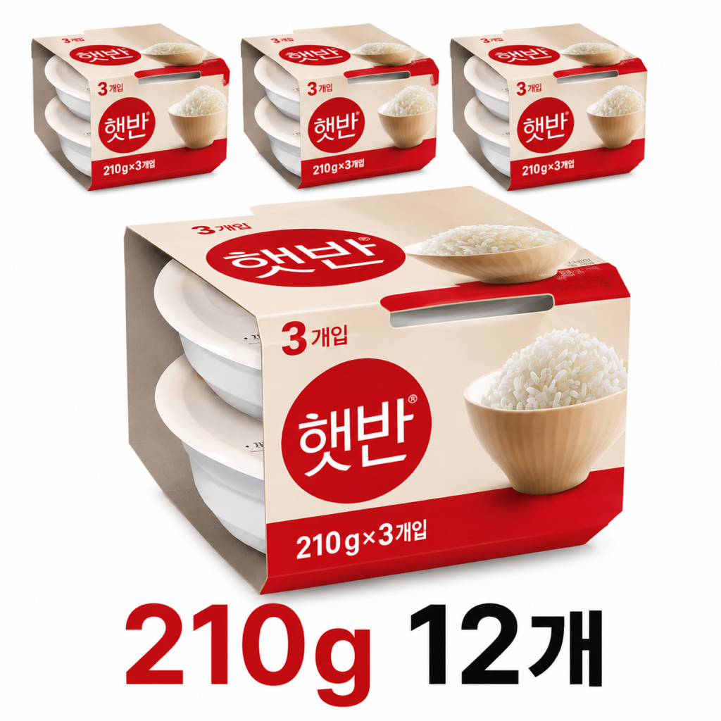 햇반 백미밥 210g 12개 제품 이미지