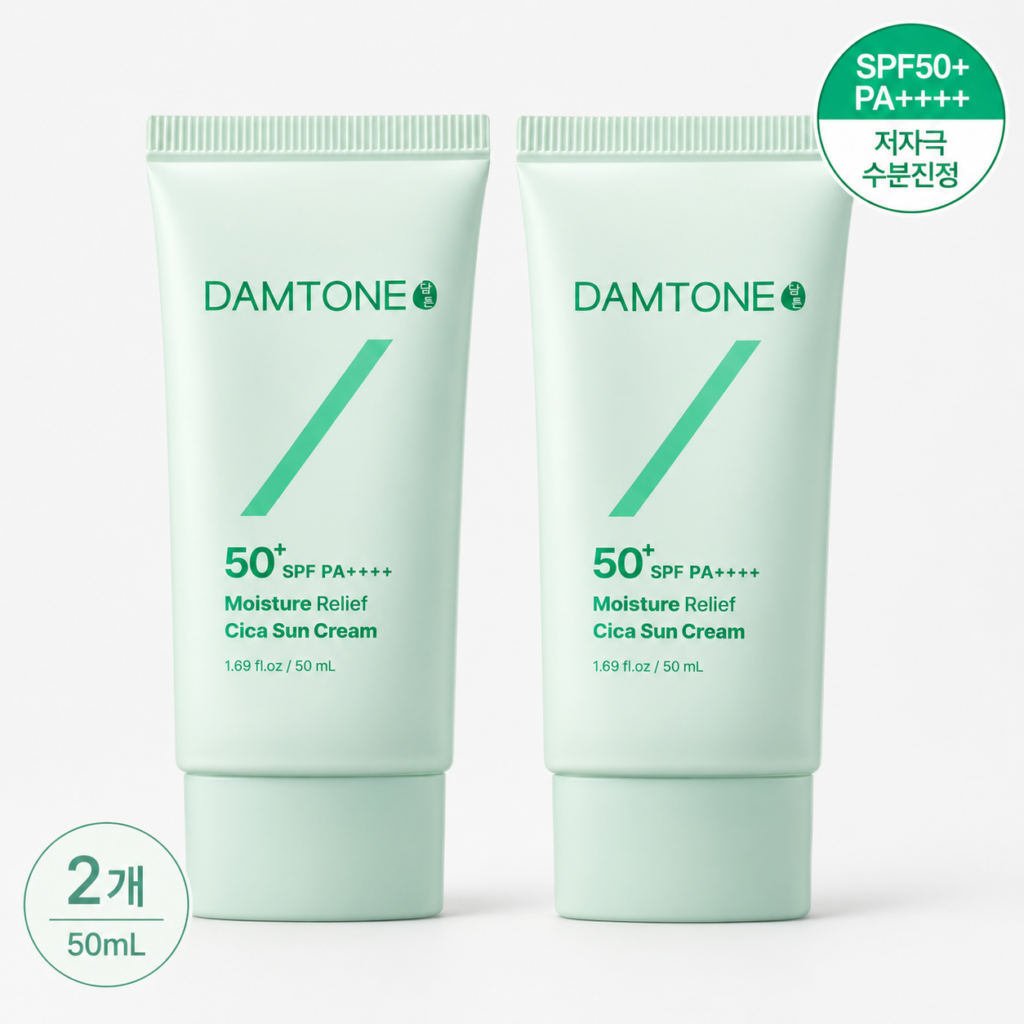 담톤 저자극 수분진정 선크림 SPF50+ PA++++ 50ml 2개 데일리 자외선차단제 제품 이미지